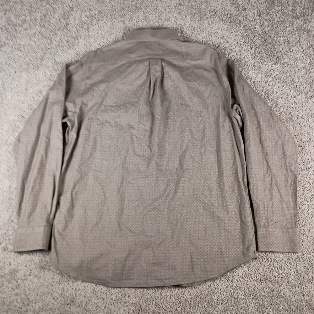 Hart Schaffner Marx Large Navy Label Micro-Geometric AOP Mens Luxury Sport Shirt - Picture 7 of 10